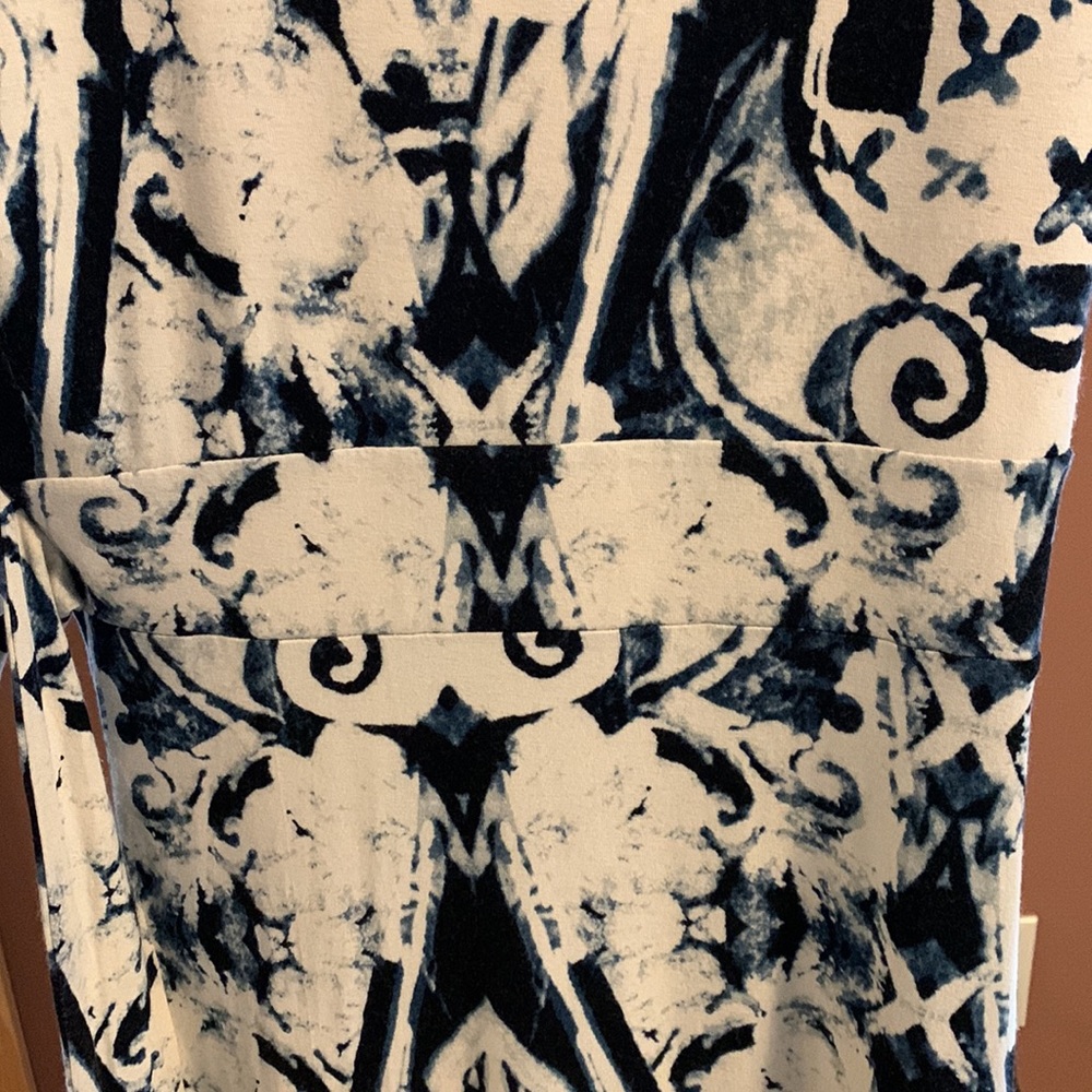 Cynthia Rowley wrap front belted print twirl Dress - Picture 9 of 14